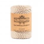 Bäckergarn 2mm gold metallic-weiß (1m)